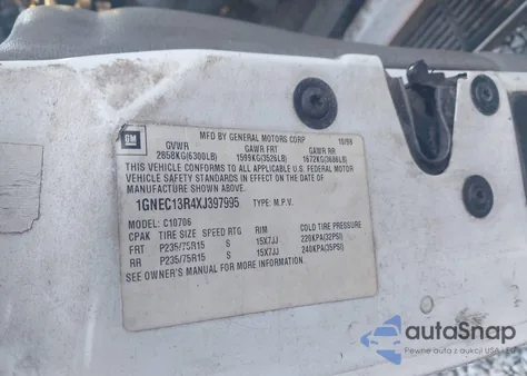 1999 Chevrolet Tahoe Lt from USA, damaged, VIN 1GNEC13R4XJ397995